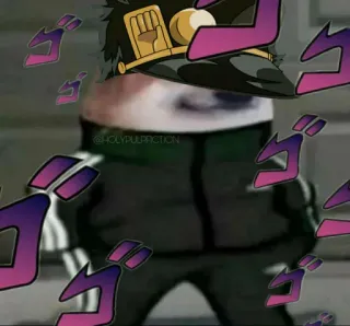 😐 8a250ad1 Jotaro Kujo JoJo's Bizarre Adventure Аниме, Манга, Персонаж, Джотаро, Джоджо, Странный telegram sticker