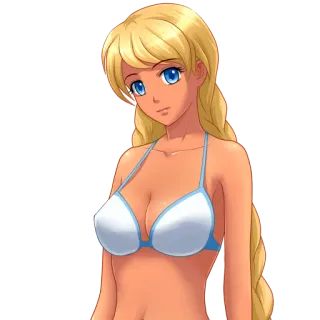 😐 9575c28d Anime, Bikini, Chica, Mujer, Traje de baño telegram sticker