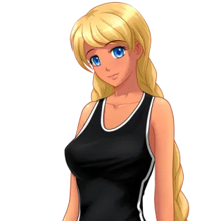 🙂 c826c4cb Anime, Mujer, Rubia, Personaje, Chica telegram sticker