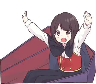 😴 0d519519 wampir, trumna, anime, dziewczyna, słodki telegram sticker