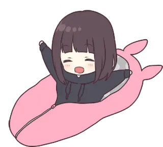 😴 1e4e52f0 Anime, Kawaii, Słodkie, Postać, Kreskówka telegram sticker