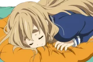 😴 e6475a19 dziewczyna anime, śpiąca, słodka, kreskówka, zrelaksowana telegram sticker