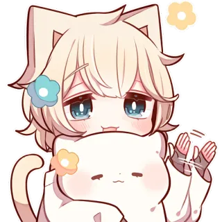 👋 b29af895 anime, cute, kawaii, cat, chibi, sticker telegram sticker
