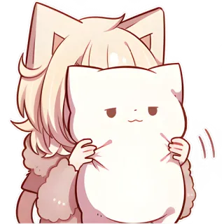 😶 5a7694cd 猫, アニメ, 可愛い, カワイイ, 漫画, ちび, ハグ, 猫っぽい telegram sticker