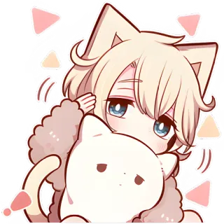 👋 66ff93da アニメ, 猫, かわいい, 可愛い, ちび, 子猫, アート, イラスト telegram sticker