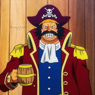 🪐 f6e487a1 Gol D. Roger One Piece Гол Д. Роджер, Ван Пис, пират, аниме, манга, король пиратов, бочка telegram sticker