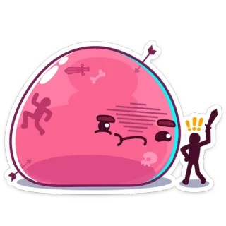 ☹️ 274189f1 史莱姆, 愤怒, 火柴人, 暴力, 游戏, 卡通 telegram sticker