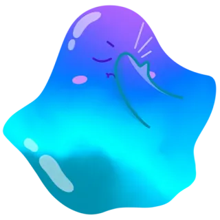 😐 54cb2b9b 小水滴, 中指, 可爱, 卡通 telegram sticker