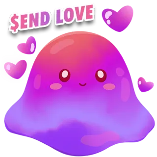 💖 d51beba5 SEND LOVE! 爱, 小滴, 贴纸, 可爱, 心, 情人节 telegram sticker
