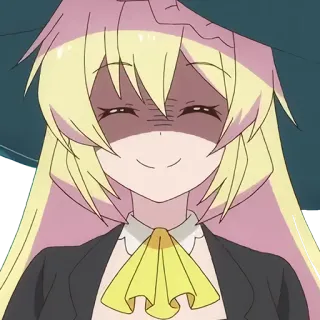 😈 11250f1b อนิเมะ, ยิ้มเยาะ, แม่มด, ผู้หญิง, น่ารัก telegram sticker