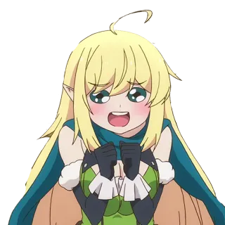 🤩 64d65a16 อนิเมะ, เอลฟ์, ตัวละคร, ผู้หญิง, น่ารัก telegram sticker