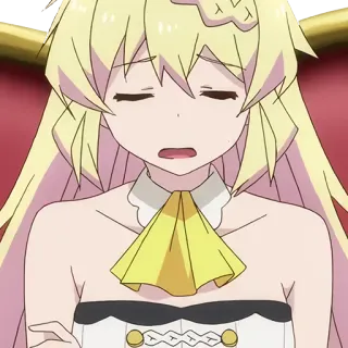 😩 95d933de อนิเมะ, ตัวละคร, ผมบลอนด์, เศร้า, น่ารัก telegram sticker