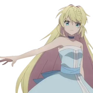 ❌ 97addbc3 อนิเมะ, ผู้หญิง, ผมบลอนด์, ชุดเดรส telegram sticker