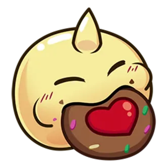🥰 c132f555 쿠키, 하트, 귀여운, 만화, 달콤한, 음식, 이모지 telegram sticker