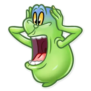 😨 6aaa16ee fantôme, monstre, halloween, dessin animé, effrayant, drôle telegram sticker