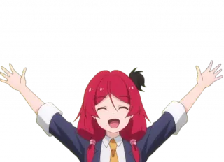 🙌 54b69115 애니메이션, 여자, 행복한, 축하, 신나는 telegram sticker