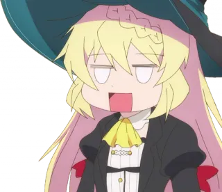 😀 6455cf11 애니메이션, 마녀, 귀여운, 웃긴, 바보같은 telegram sticker