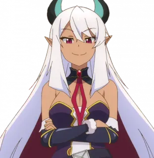 😏 7edd3057 애니메이션, 악마, 캐릭터, 여성, 뿔 telegram sticker