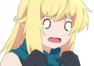 😭 7f63bc16 애니메이션, 울음, 슬픔, 금발 머리, 눈물, 화남 telegram sticker