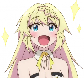 🤩 bacc22dc 애니메이션, 소녀, 귀여운, 반짝이, 캐릭터 telegram sticker