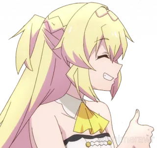 👍 e79a498b 애니메이션, 소녀, 엄지척, 귀여운, 긍정적인 telegram sticker