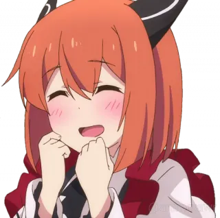 ☺️ ec680677 애니메이션, 만화, 행복한, 귀여운, 여자, 웃는 telegram sticker