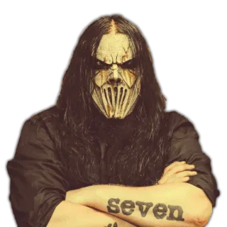 👿 351f2f21 seven 面具, 音乐, Slipknot, 科里·泰勒, 乐队, 重金属 telegram sticker