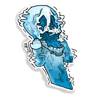 😱 152f6074 geist, skelett, halloween, gruselig, monster, unheimlich, schädel telegram sticker
