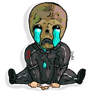 😭 2d5a2b6f sticker, baby, musik, maske, schlagzeug telegram sticker
