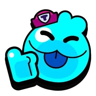 👍 03c8e2c9 brawl stars, jempol ke bawah, pin, asin whatsapp sticker