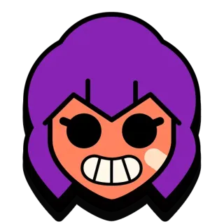 😃 20bc89bd brawl stars, shelly, video game, pin, karakter whatsapp sticker