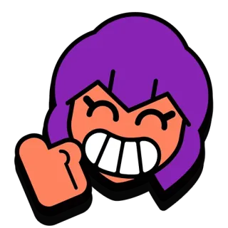 👍 3673cf77 brawl stars, shelly, permainan video, game seluler, karakter whatsapp sticker