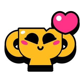 🏆 8a70ce09 trofi, hati, cinta, kawaii, imut whatsapp sticker