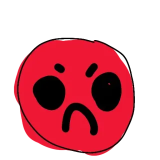 😡 0cba8226 怒り, 赤, 顔, 感情, 漫画 telegram sticker