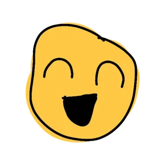 😄 1470d424 笑顔, 絵文字, ハッピー, 楽しい, 漫画, イラスト, 黄色 telegram sticker