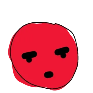 😑 a58c4e89 赤, 丸, 表情, 顔, 悲しい, 怒り, 気分 telegram sticker