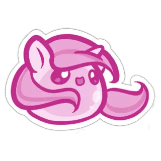 🦄 88e54634 rose, poney, mignon, dessin animé telegram sticker