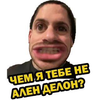 🤨 54e025bb ЧЕМ Я ТЕБЕ НЕ АЛЕН ДЕЛОН? telegram sticker