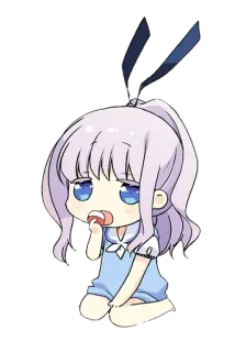 ☺ 02150aa0 动漫, Q版, 女孩, 可爱, 卡哇伊 telegram sticker