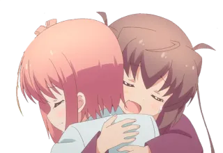 🤗 7ff3c761 动漫, 友谊, 哭, 拥抱 telegram sticker