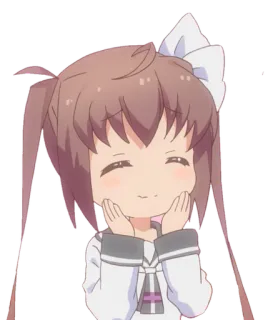 ☺ aca73db4 动漫, 女孩, 可爱, 微笑, 卡哇伊 telegram sticker