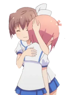 🤗 b72370af 动漫, 拥抱, 友谊, 可爱, 女孩 telegram sticker