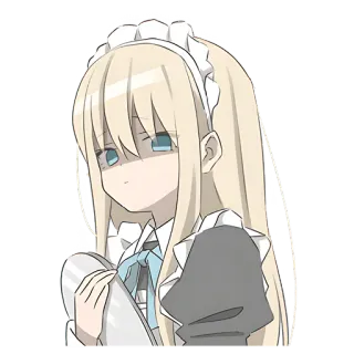 😱 92262dfa อนิเมะ, เมด, ผู้หญิง, น่ารัก, ผมบลอนด์, ตัวละคร telegram sticker