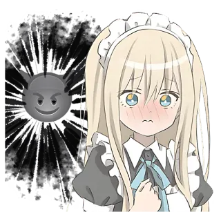 ☺ f0cb5ead อนิเมะ, ผู้หญิง, เมด, ขี้อาย, เขินอาย telegram sticker