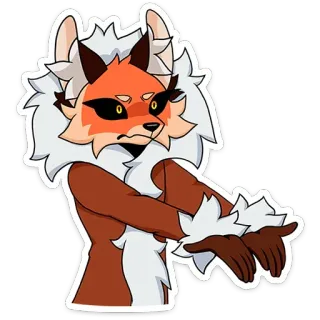 💁‍♂️ f59d23f5 volpe, animale, cartone animato, personaggio, furry, illustrazione telegram sticker