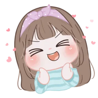 🍼 42d96e56 imut, gadis, kartun, kawaii, hati telegram sticker