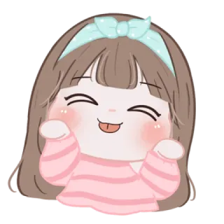 🍼 8cd7003e imut, kartun, gadis, bahagia, kawaii telegram sticker