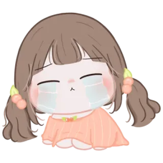 🍼 c8537603 imut, sedih, menangis, gadis, kawaii telegram sticker