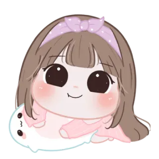🍼 f9163848 Kartun, Imut, Gadis, Chibi, Kawaii telegram sticker