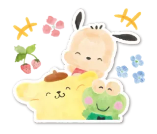 🧁 02721011 卡通, 卡哇伊, 可爱, 插画, 动物, 友谊, 花, 星星 whatsapp sticker
